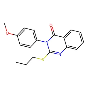 3-(4-methoxyphenyl)-2-(propylsulfanyl)-4(3H)-quinazolinone structure