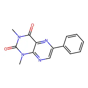 1,3-Dimethyl-6-phenylpteridine-2,4(1H,3H)-dione structure