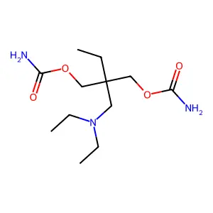 1,3-Propanediol, 2-(diethylaminomethyl)-2-ethyl-, dicarbamate structure