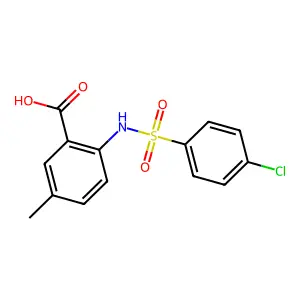 2-(4-Chlorobenzenesulfonamido)-5-methylbenzoic acid structure