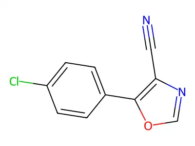 5-(4-Chlorophenyl)-1,3-oxazole-4-carbonitrile structure