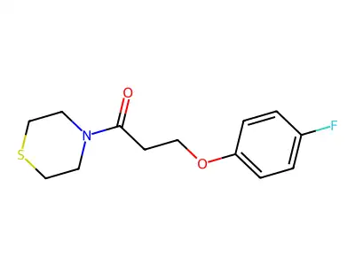 3-(4-Fluorophenoxy)-1-thiomorpholin-4-ylpropan-1-one structure