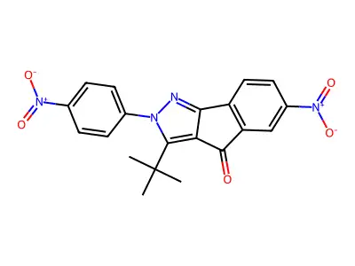 3-(Tert-butyl)-2-(4-nitrophenyl)-6-nitroindeno[3,2-C]pyrazol-4-one structure