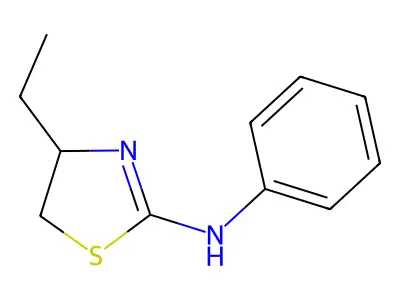 4-ethyl-N-phenyl-4,5-dihydro-1,3-thiazol-2-amine structure
