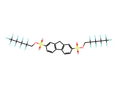 di(2,2,3,3,4,4,5,5,5-nonafluoropentyl) 9H-fluorene-2,7-disulphonate structure