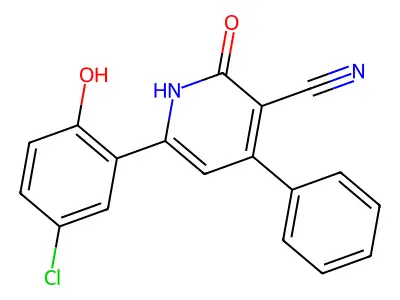 6-(5-chloro-2-hydroxyphenyl)-2-oxo-4-phenyl-1H-pyridine-3-carbonitrile structure