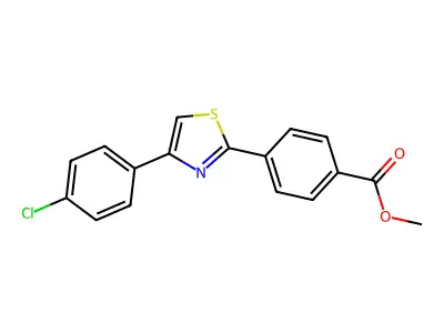 Methyl 4-[4-(4-chlorophenyl)-1,3-thiazol-2-yl]benzoate structure
