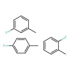 1-Fluoro-2-methylbenzene;1-fluoro-3-methylbenzene;1-fluoro-4-methylbenzene structure