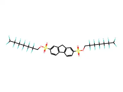 di(2,2,3,3,4,4,5,5,6,6,7,7-dodecafluoroheptyl) 9H-fluorene-2,7-disulphonate structure