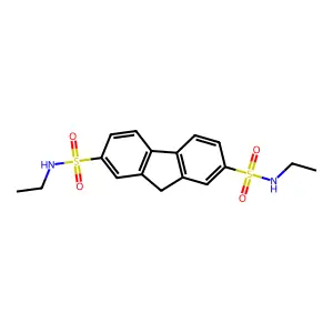 N2,N7-diethyl-9H-fluorene-2,7-disulfonamide structure