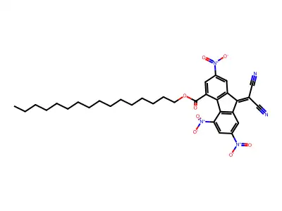 Hexadecyl 9-(dicyanomethylidene)-2,5,7-trinitrofluorene-4-carboxylate structure
