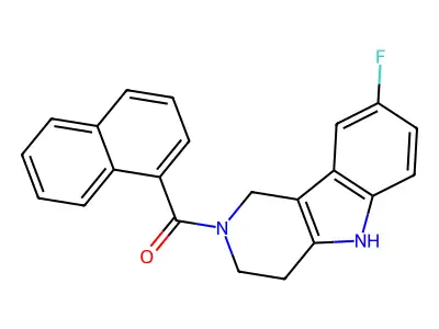 (8-Fluoro-1,3,4,5-tetrahydropyrido[4,3-b]indol-2-yl)-naphthalen-1-ylmethanone structure