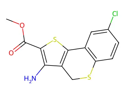 methyl 3-amino-8-chloro-4H-thieno[3,2-c]thiochromene-2-carboxylate structure