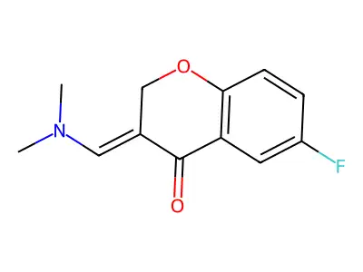 3-(Dimethylaminomethylidene)-6-fluorochromen-4-one structure