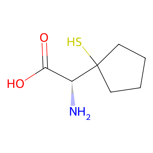 (2R)-2-amino-2-(1-sulfanylcyclopentyl)acetic acid structure