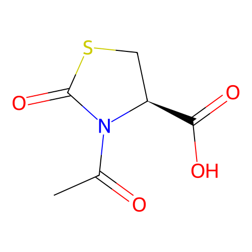 (4R)-3-乙酰基-2-氧代噻唑烷-4-甲酸 structure