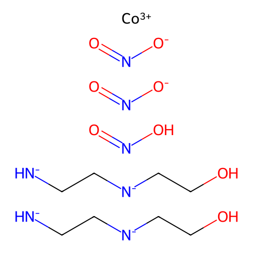Bis(2-azanidylethyl(2-hydroxyethyl)azanide);cobalt(3+);nitrous acid;dinitrite structure