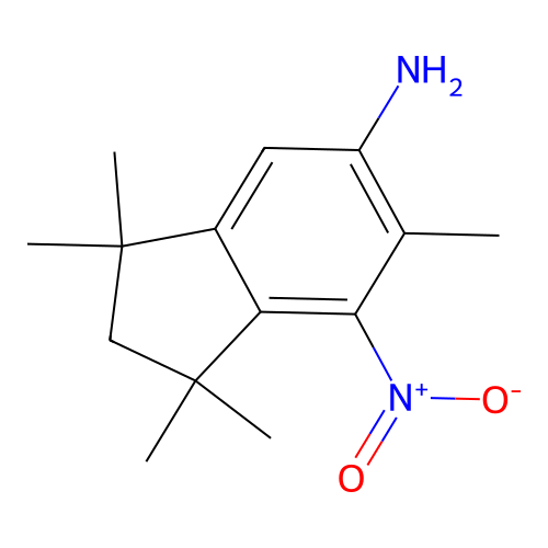 1,1,3,3,6-五甲基-7-硝基-5-茚胺 structure