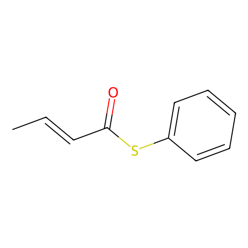 S-phenyl (E)-but-2-enethioate structure