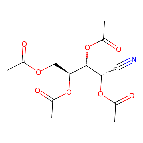 Tetra-O-acetyl-L-arabinononitrile structure