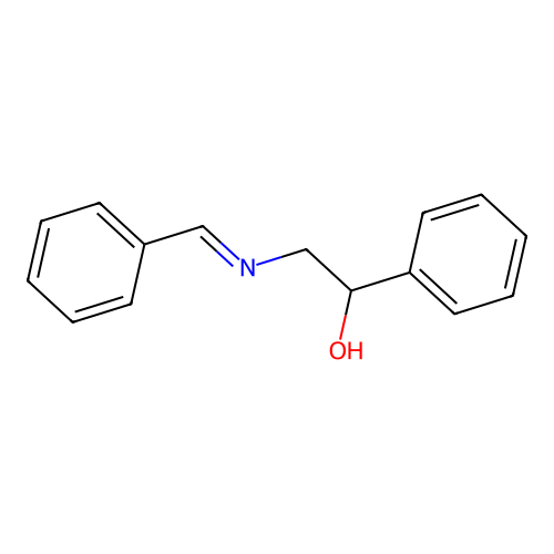 (E)-2-(Benzylideneamino)-1-phenylethanol structure