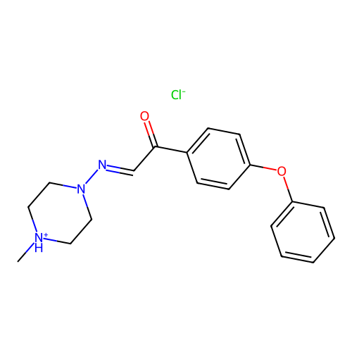 Acetophenone, 2-((4-methyl-1-piperazinyl)imino)-4'-phenoxy-, hydrochloride structure