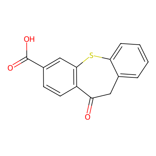 5-oxo-6H-benzo[b][1]benzothiepine-2-carboxylic acid structure