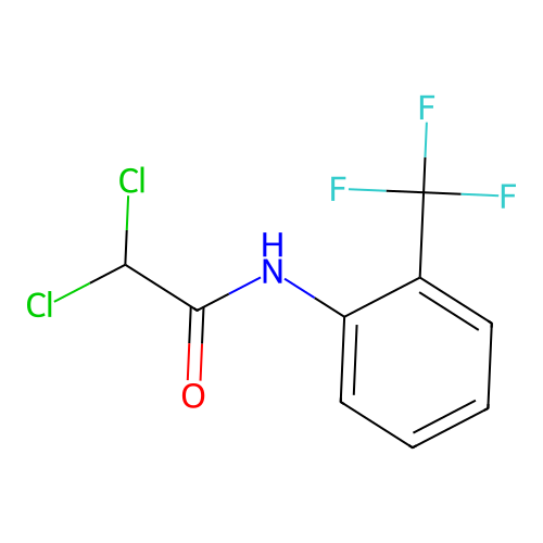 2,2-dichloro-N-[2-(trifluoromethyl)phenyl]acetamide structure