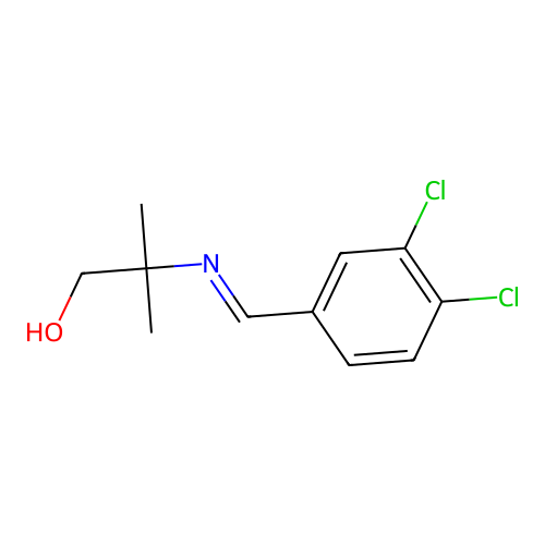 2-[(3,4-Dichlorophenyl)methylideneamino]-2-methylpropan-1-ol structure