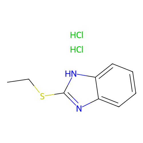 1H-Benzimidazole, 2-(ethylthio)-, hydrochloride (1:2) structure