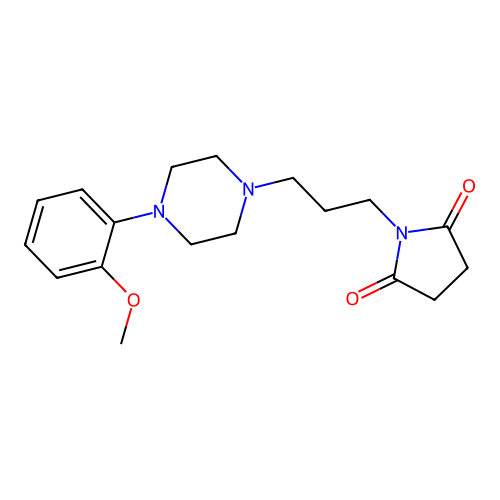 2,5-Pyrrolidinedione, 1-[3-[4-(2-methoxyphenyl)-1-piperazinyl]propyl]- structure