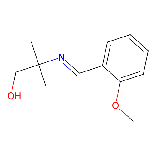 2-{[(e)-(2-Methoxyphenyl)methylidene]amino}-2-methylpropan-1-ol structure