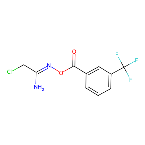 O1-[3-(trifluoromethyl)benzoyl]-2-chloroethanehydroximamide structure