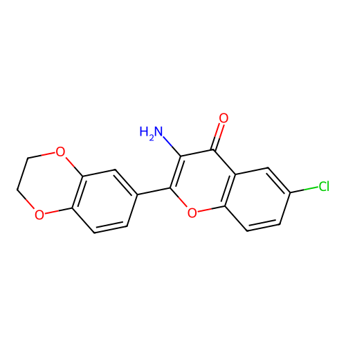 3-amino-6-chloro-2-(2,3-dihydrobenzo[b][1,4]dioxin-6-yl)-4H-chromen-4-one structure