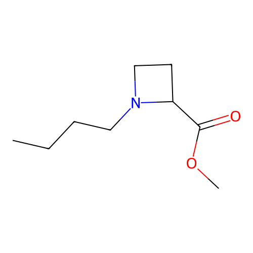 Methyl 1-butylazetidine-2-carboxylate structure