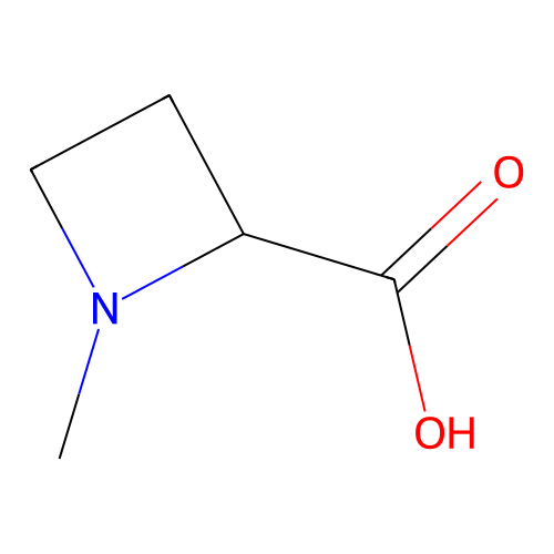 1-甲基氮杂环丁烷-2-甲酸 structure