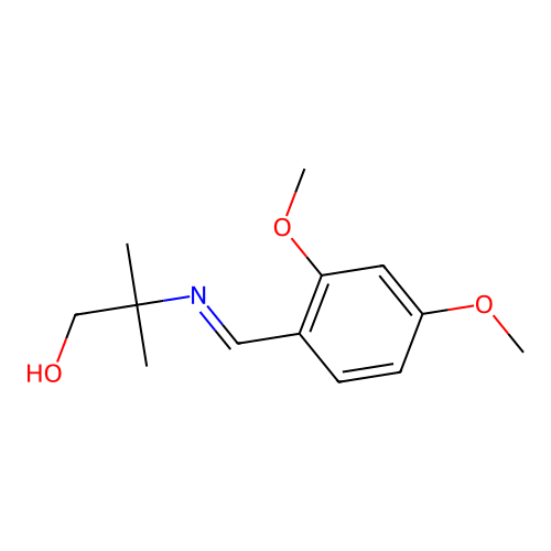 2-{[(e)-(2,4-Dimethoxyphenyl)methylidene]amino}-2-methylpropan-1-ol structure
