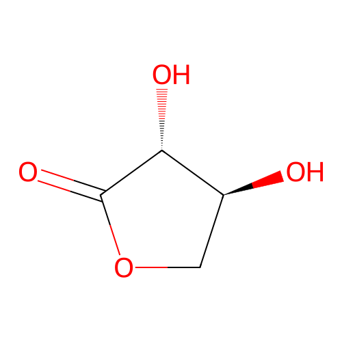 (3R,4S)-Dihydro-3,4-dihydroxy-2(3H)-furanone structure