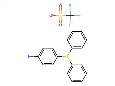 Diphenyl(4-iodophenyl)sulphonium triflate structure