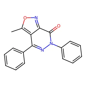 Isoxazolo(3,4-d)pyridazin-7(6H)-one, 4,6-diphenyl-3-methyl- structure