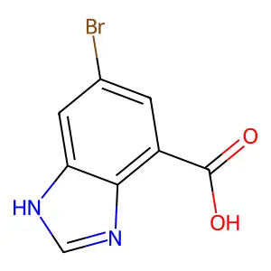 6-bromo-1H-1,3-benzodiazole-4-carboxylic acid structure
