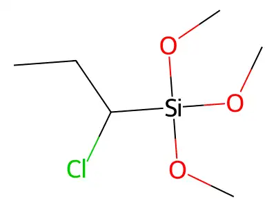 (Chloropropyl)trimethoxysilane structure