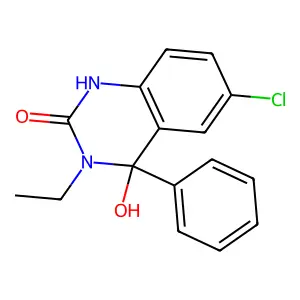 6-Chloro-3-ethyl-4-hydroxy-4-phenyl-3,4-dihydroquinazolin-2(1H)-one structure