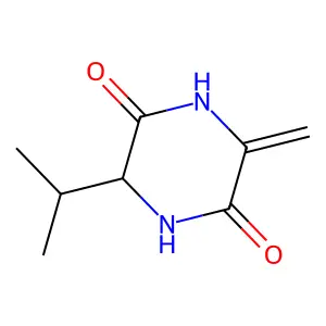 Cyclo(deltaAla-L-Val) structure
