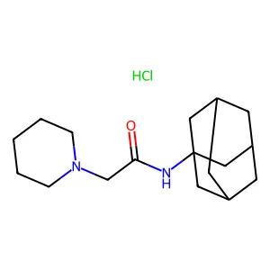 1-Piperidineacetamide, N-1-adamantyl-, monohydrochloride structure