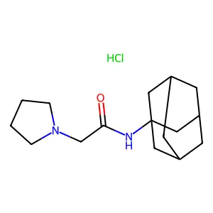 1-Pyrrolidineacetamide, N-1-adamantyl-, monohydrochloride structure