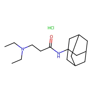 Propionamide, N-1-adamantyl-3-(diethylamino)-, monohydrochloride structure