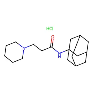 1-Piperidinepropionamide, N-1-adamantyl-, monohydrochloride structure