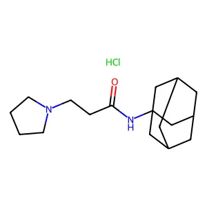 1-Pyrrolidinepropionamide, N-1-adamantyl-, monohydrochloride structure