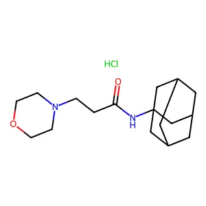 4-Morpholinepropionamide, N-1-adamantyl-, monohydrochloride structure